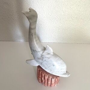 COASTAL DECOR dolphin white marble  “MAZATLAN” souvenir statue